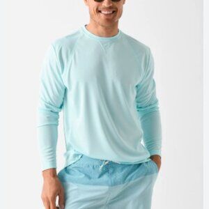 NWT Johnnie-O Gavin Long Sleeve Sun Shirt Bora Bora SZ MED UPF 50+ JMLT3230